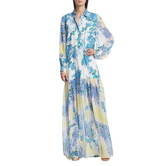 All Things Mochi Alona Floral Maxi Shirtdress – Size Large – Designer Statement - Picture 15 of 15